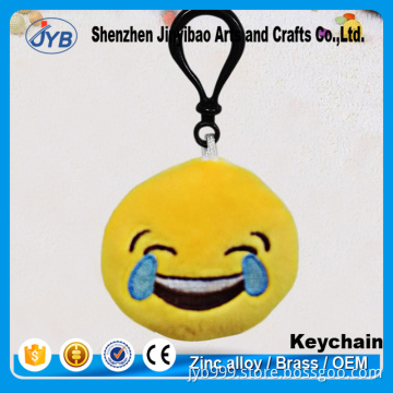 hot sale cry face emoji keychain furry ornaments facial expressions keyring